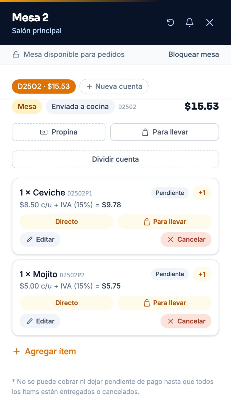 Pedido enviado a cocina
